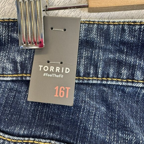 Torrid Jeans Perfect Wide Leg Vintage Stretch Denim Womens Plus Size 16 Tall NWT - Picture 4 of 6